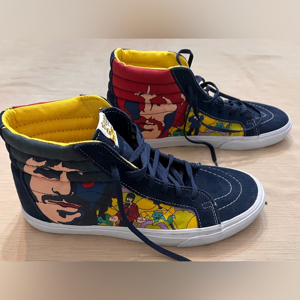 Vans Sk8 Hi The Beatles Yellow Submarine Faces Shoe.  Men’s size 11.5. No box.